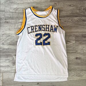 MLB Crenshaw 22 White Blue Gold Basketball Jersey